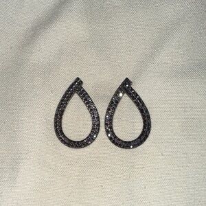 Elegant Black Teardrop Earrings